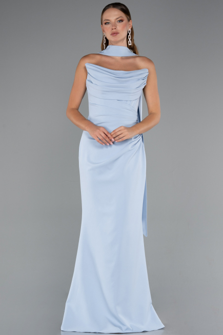 Abschlusskleid Lang Eisblau ABU5216