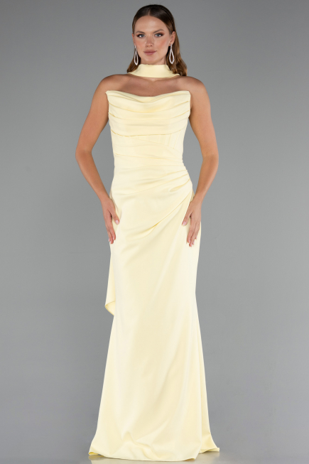 Abschlusskleid Lang Gelb ABU5216