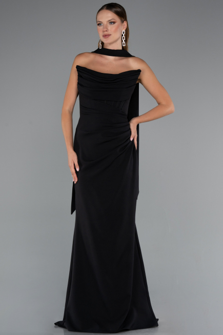 Abschlusskleid Lang Schwarz ABU5216