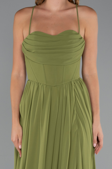 Abschlusskleid Lang Chiffon Pistaziengrün ABU5223