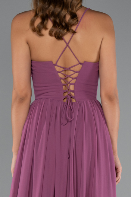 Abschlusskleid Lang Chiffon Altrosa ABU5223