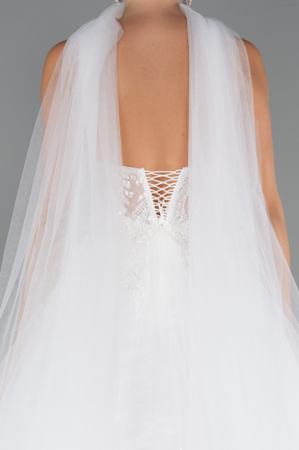 Hochzeitskleider Lang Weiß ABG153