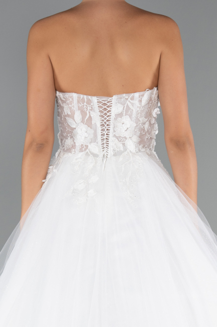Hochzeitskleider Lang Weiß ABG154