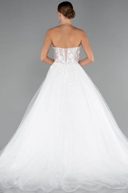 Hochzeitskleider Lang Weiß ABG154