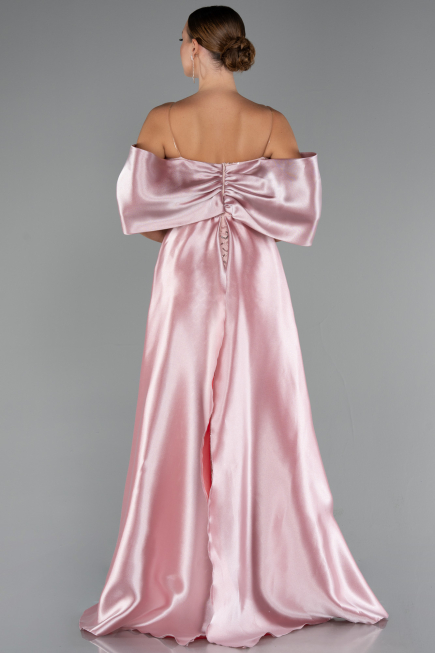 Abendkleid Lang Perlenbesetzt Puder ABU5234