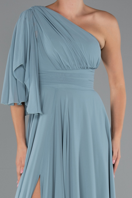 Abschlusskleid Lang Chiffon Türkis ABU5259