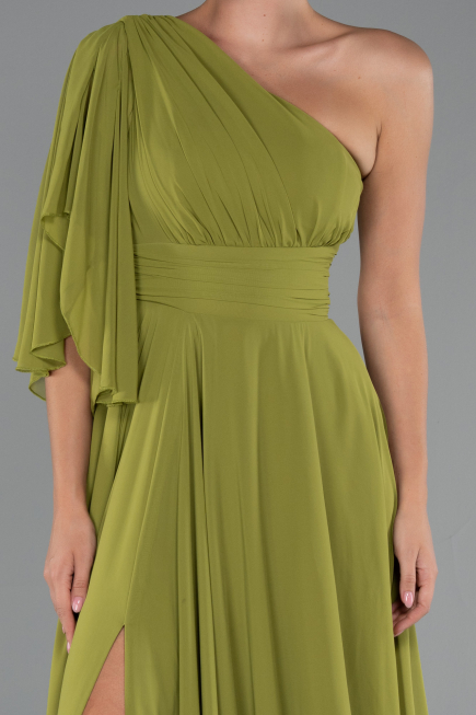 Abschlusskleid Lang Chiffon Pistaziengrün ABU5259