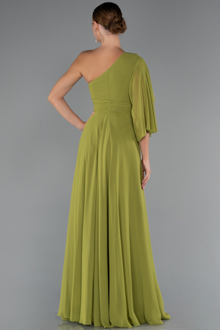 Abschlusskleid Lang Chiffon Pistaziengrün ABU5259