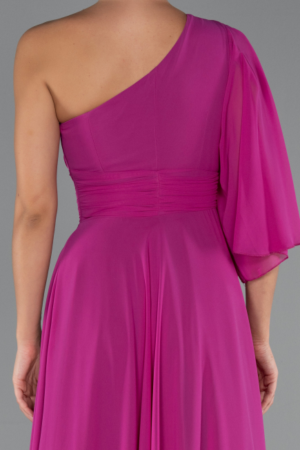 Abschlusskleid Lang Chiffon Fuchsie ABU5259