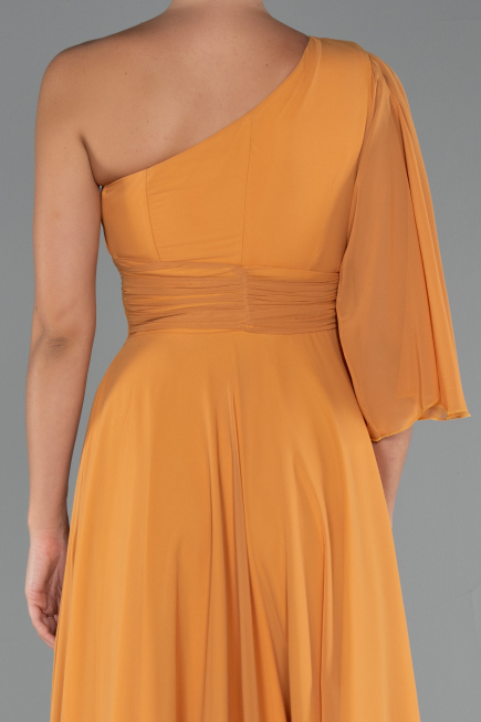 Abschlusskleid Lang Chiffon Orange ABU5259