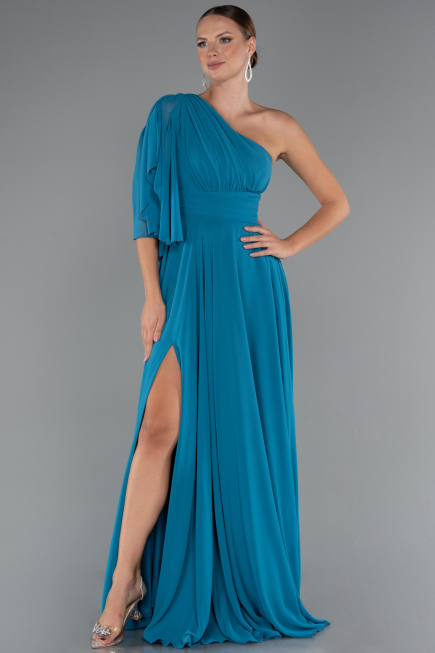 Abschlusskleid Lang Chiffon Petrolgrün ABU5259