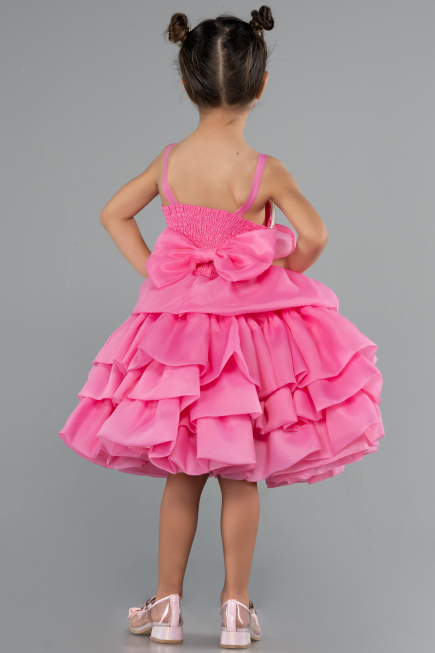 Abendkleid für Kinder Kurz Rosa ABK2433