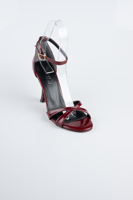 Party-Schuhe Lackleder Weinrot ABR1156