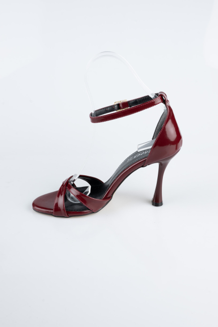 Party-Schuhe Lackleder Weinrot ABR1156