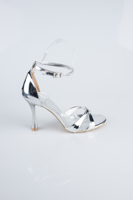 Party-Schuhe Lackleder Silber ABR1156