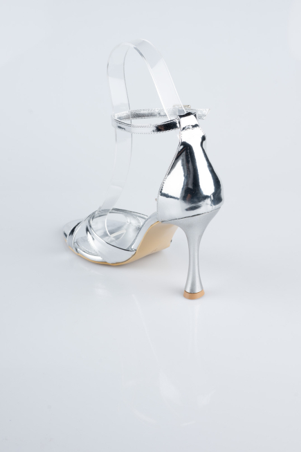 Party-Schuhe Lackleder Silber ABR1156