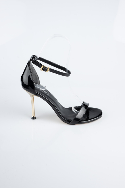 Party-Schuhe Lackleder Schwarz ABR1157