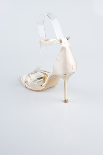 Party-Schuhe Satin Hautfarben ABS1155