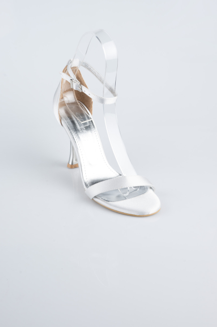 Party-Schuhe Satin Silber ABS1158