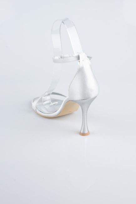 Party-Schuhe Satin Silber ABS1158