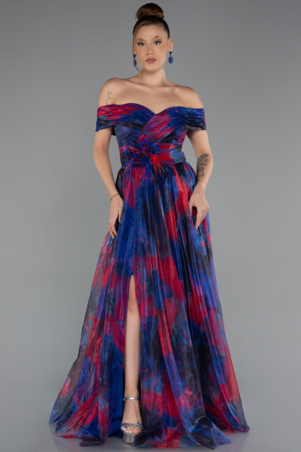 Abendkleid Lang Marineblau ABU5262
