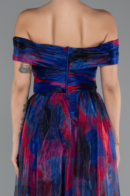 Abendkleid Lang Marineblau ABU5262