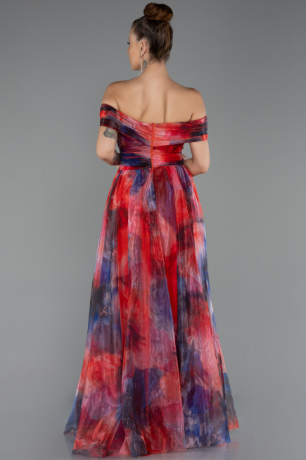 Abendkleid Lang Orange ABU5262