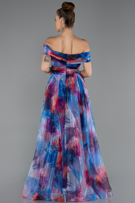 Abendkleid Lang Sächsischblau ABU5262