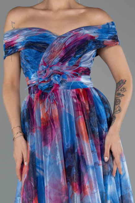 Abendkleid Lang Sächsischblau ABU5262