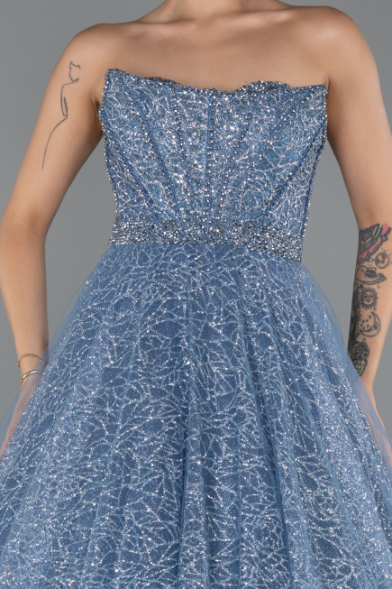 Abendkleid Lang Indigo ABU5265