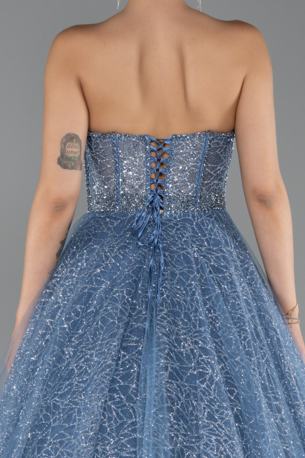 Abendkleid Lang Indigo ABU5265