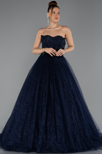 Abendkleid Lang Marineblau ABU5265