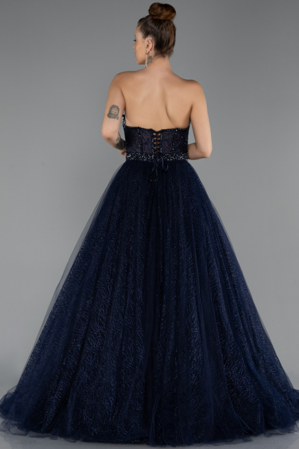 Abendkleid Lang Marineblau ABU5265