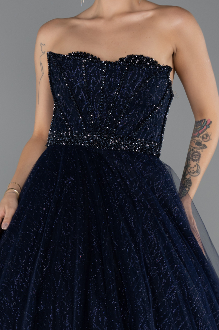 Abendkleid Lang Marineblau ABU5265