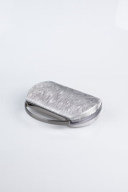 Abendtasche Laserschnitt Platin V351