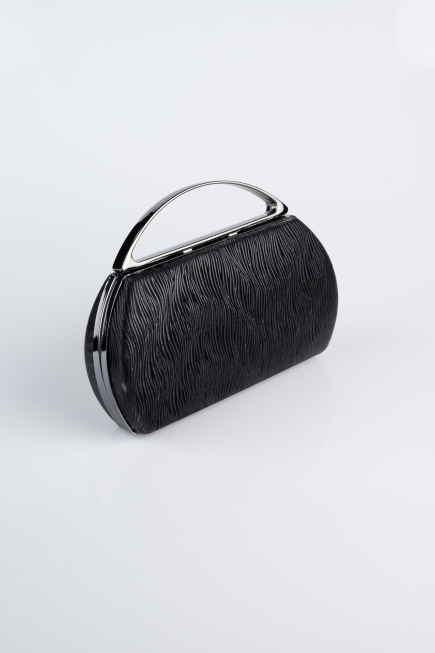 Abendtasche Laserschnitt Schwarz V351