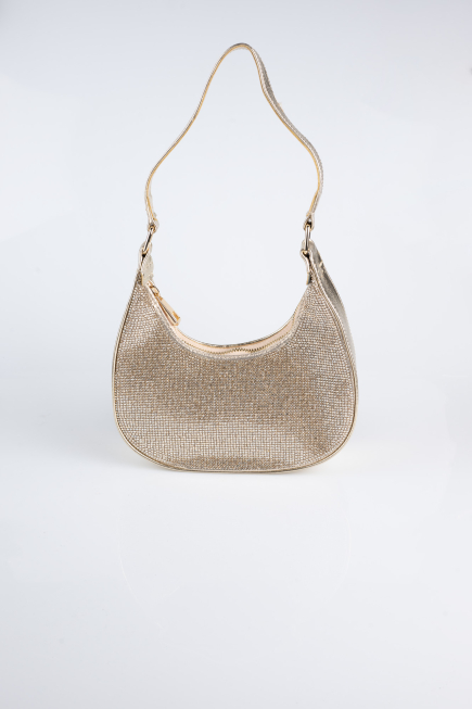 Abendtasche Steinbesetzt Gold V909