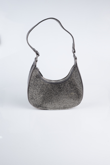 Abendtasche Steinbesetzt Platin V909