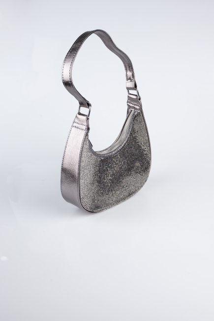 Abendtasche Steinbesetzt Platin V909