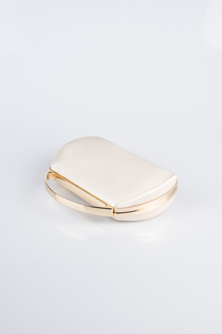 Abendtasche Satin Hautfarben V351