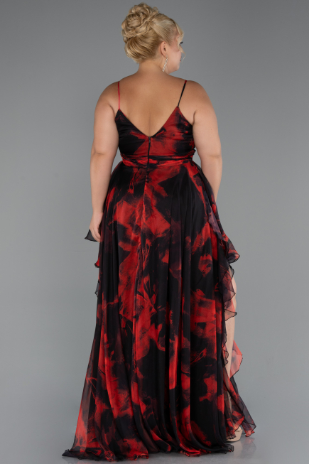 Abschlusskleid In Übergröße Lang Rot ABU5267