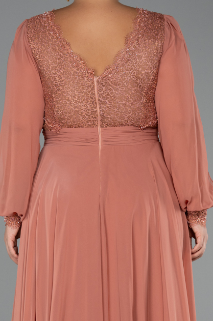 Kleider in Großen Größen Lang Chiffon Zwiebelschale ABU5276