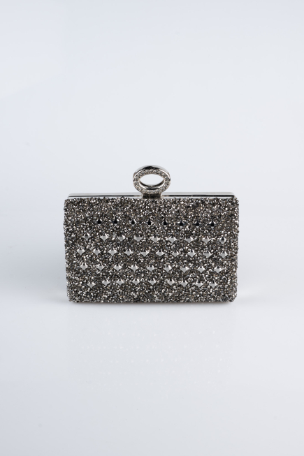 Abendtaschen Glitzernd Platin SH830