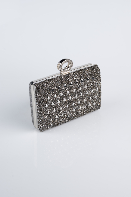 Abendtaschen Glitzernd Platin SH830