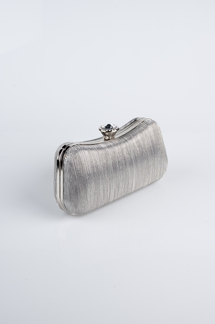 Abendtasche Laserschnitt Platin SH855