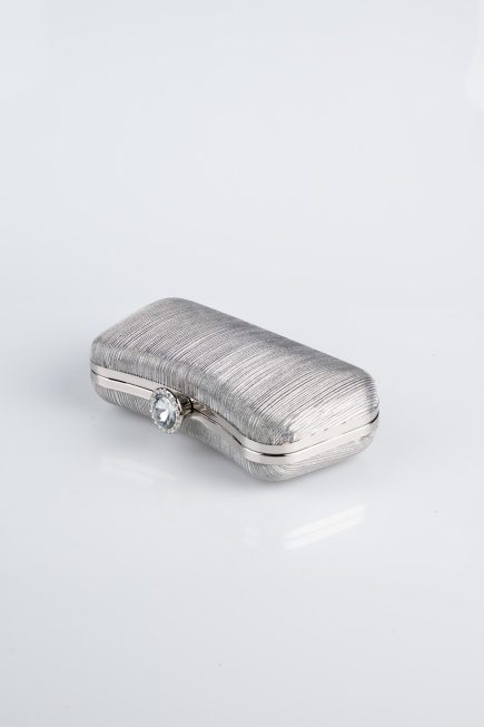 Abendtasche Laserschnitt Platin SH855