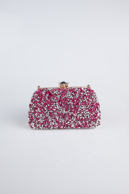 Abendtasche Satin Fuchsie SH849
