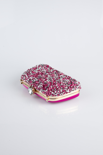 Abendtasche Satin Fuchsie SH849