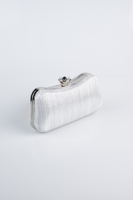 Abendtasche Laserschnitt Silber SH855