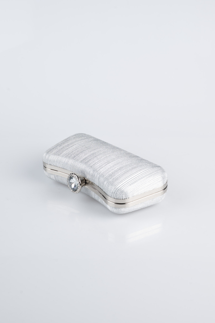 Abendtasche Laserschnitt Silber SH855